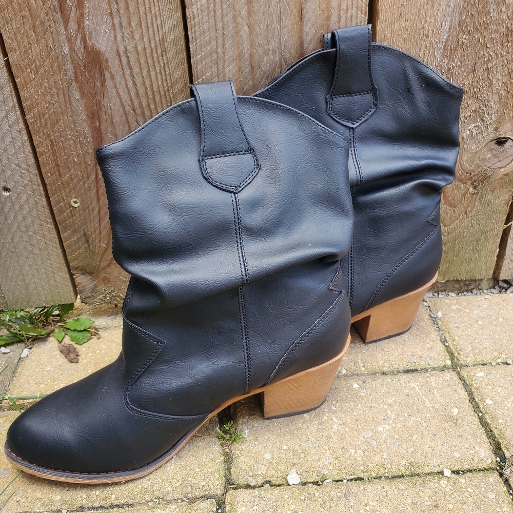 Charles Albert Slouch Western Cowboy Boots Women's Size 11- Fit like 9.5-10 EUC - Picture 10 of 13